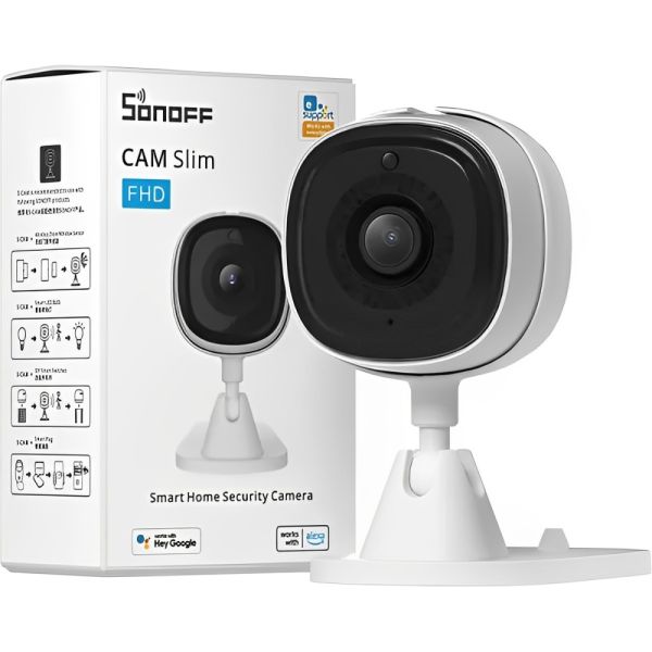 CAMARA IP SONOFF S-CAM FHD ALEXA NIGHT VISION 2-WAY MIC 1080P WHITE + ADAP